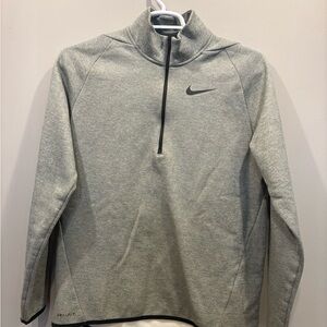 Nike Heather Gray Dri-FIT Quarter-Zip Top